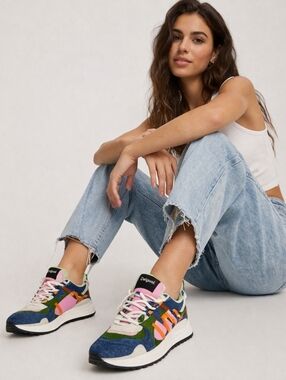 Desigual Multicolor Women's Sneakers - Blue, Pink, Orange, Green